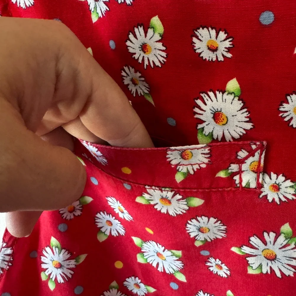 Vintage 90s Red Floral Vest - Picture 6 of 8